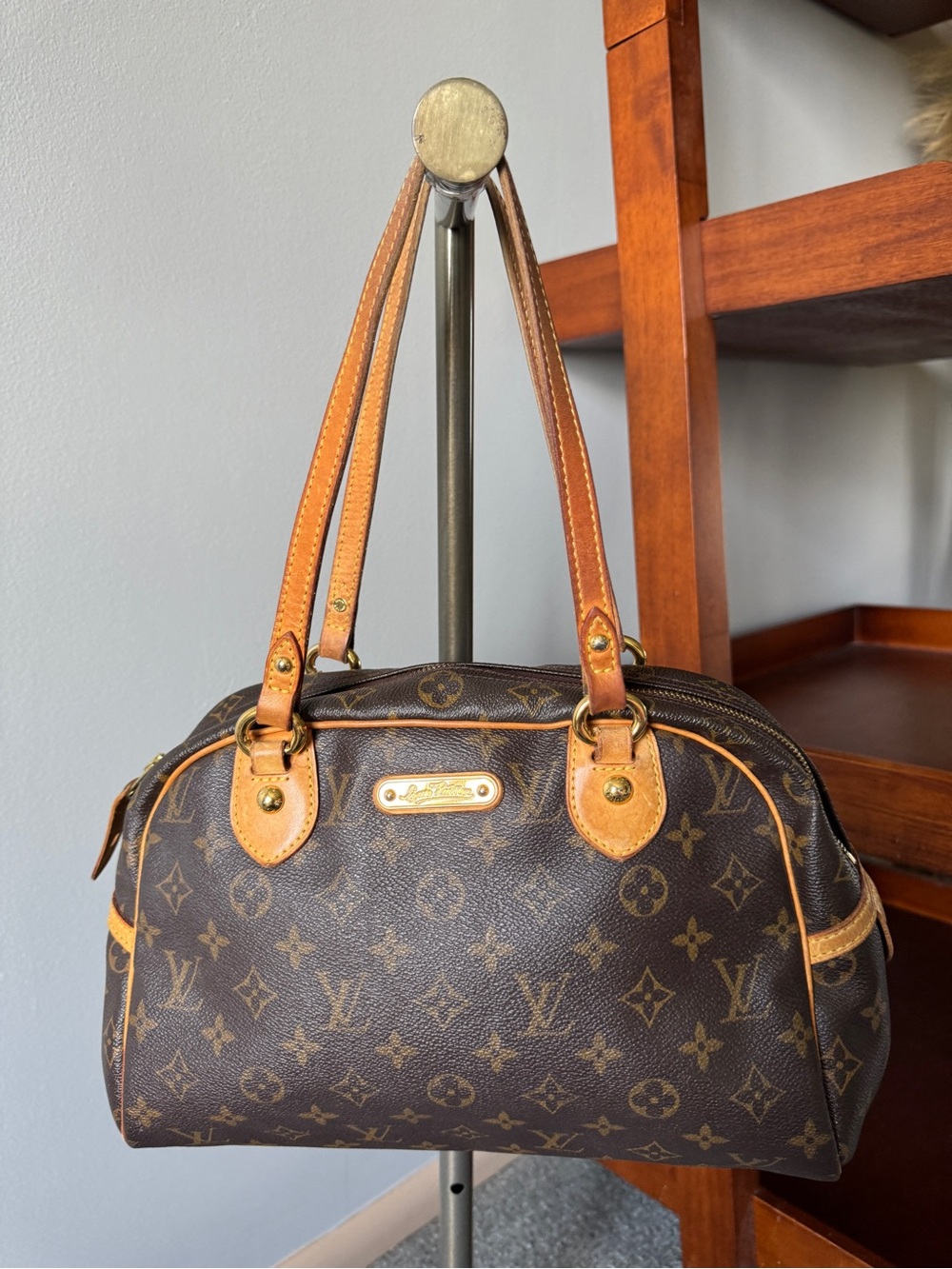 Louis Vuitton Monogram Canvas Brown and Tan Shoulder Bag